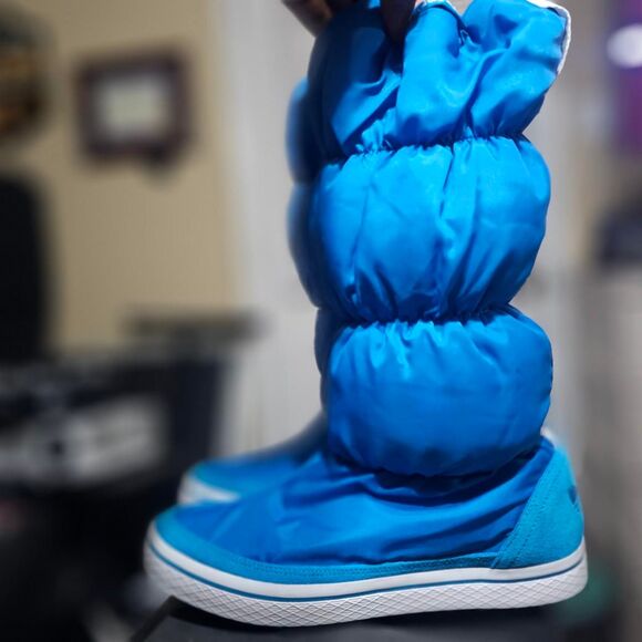 Adidas-originals *RARE* Women's White and Blue Boots - Picture 3 of 8